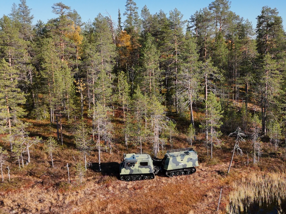 Private tracked truck trip to wilderness